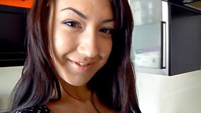Brazilian princess gets naked and gets on her back to fuck